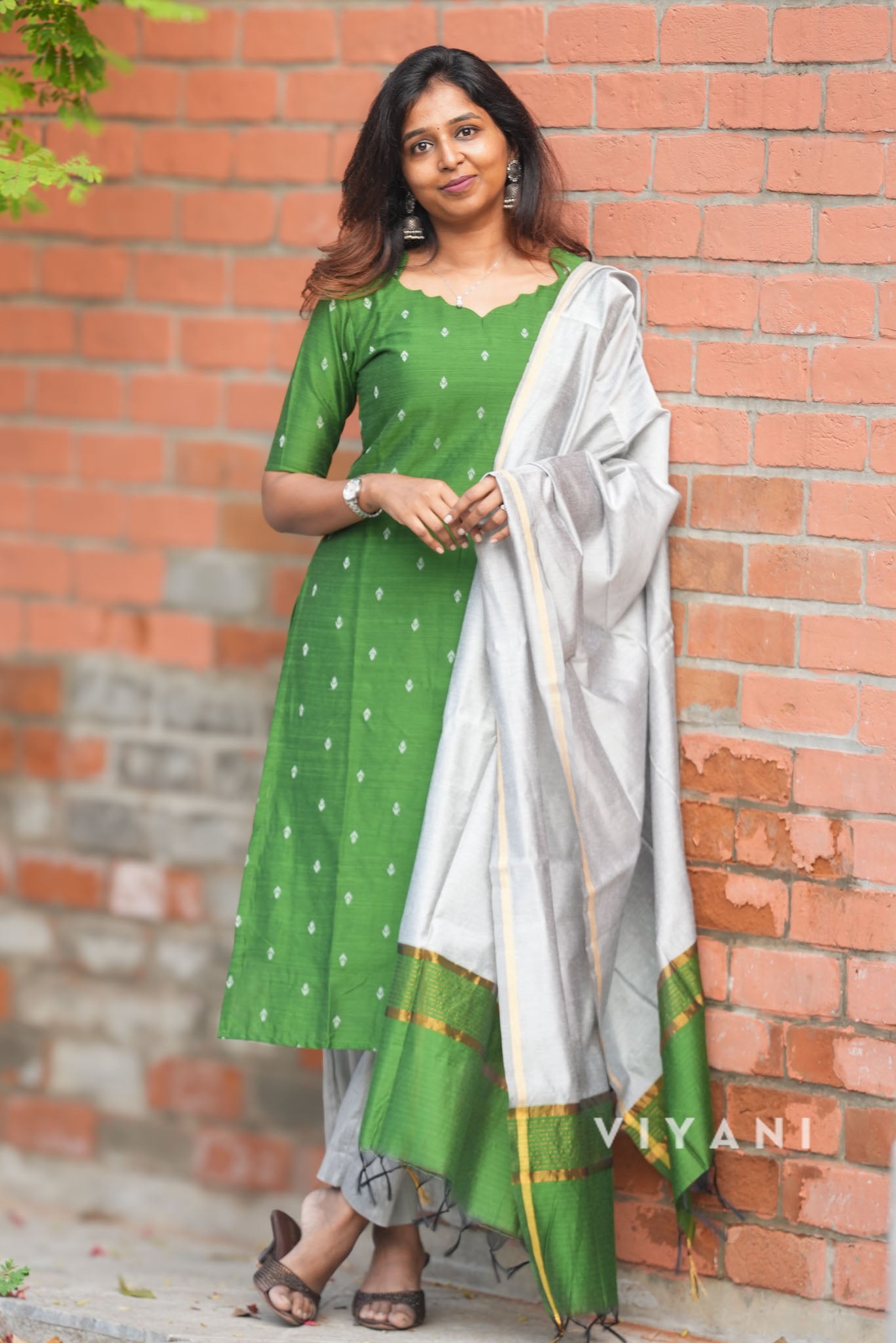 Leaf 'n' Light - Green Viscose Slub 3 Piece Set