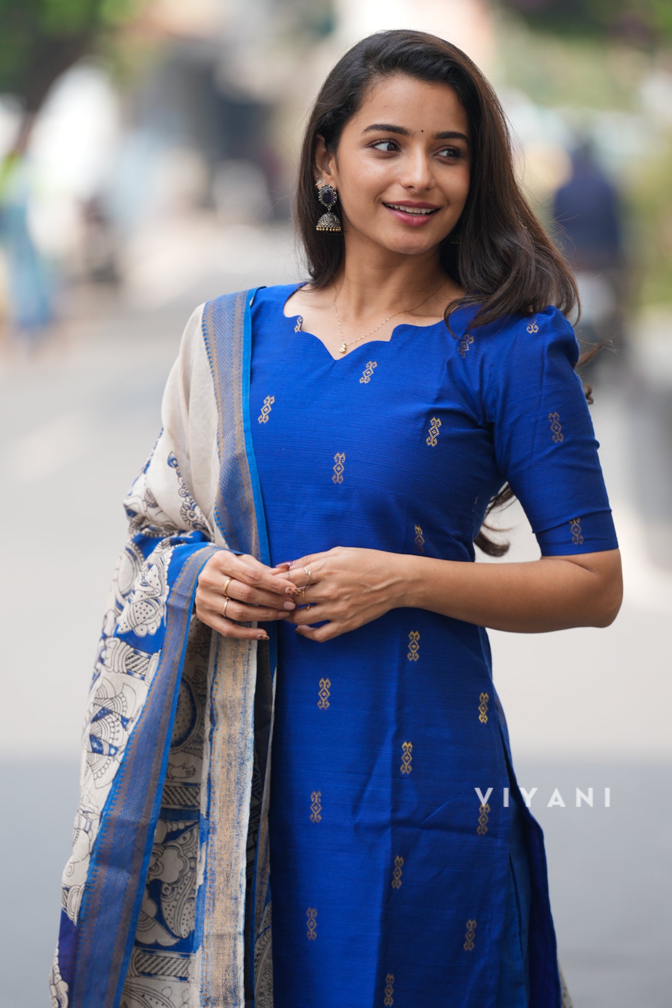 Royal Blue Salwar with Chennuri Dupatta - 3 Piece suit