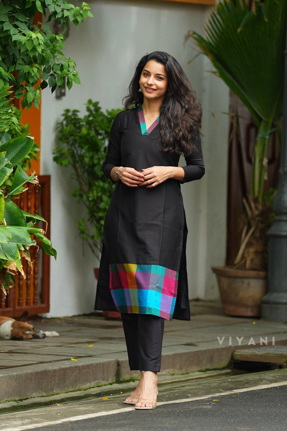 Onyx Prism  - Black Viscose slub Co-ord set