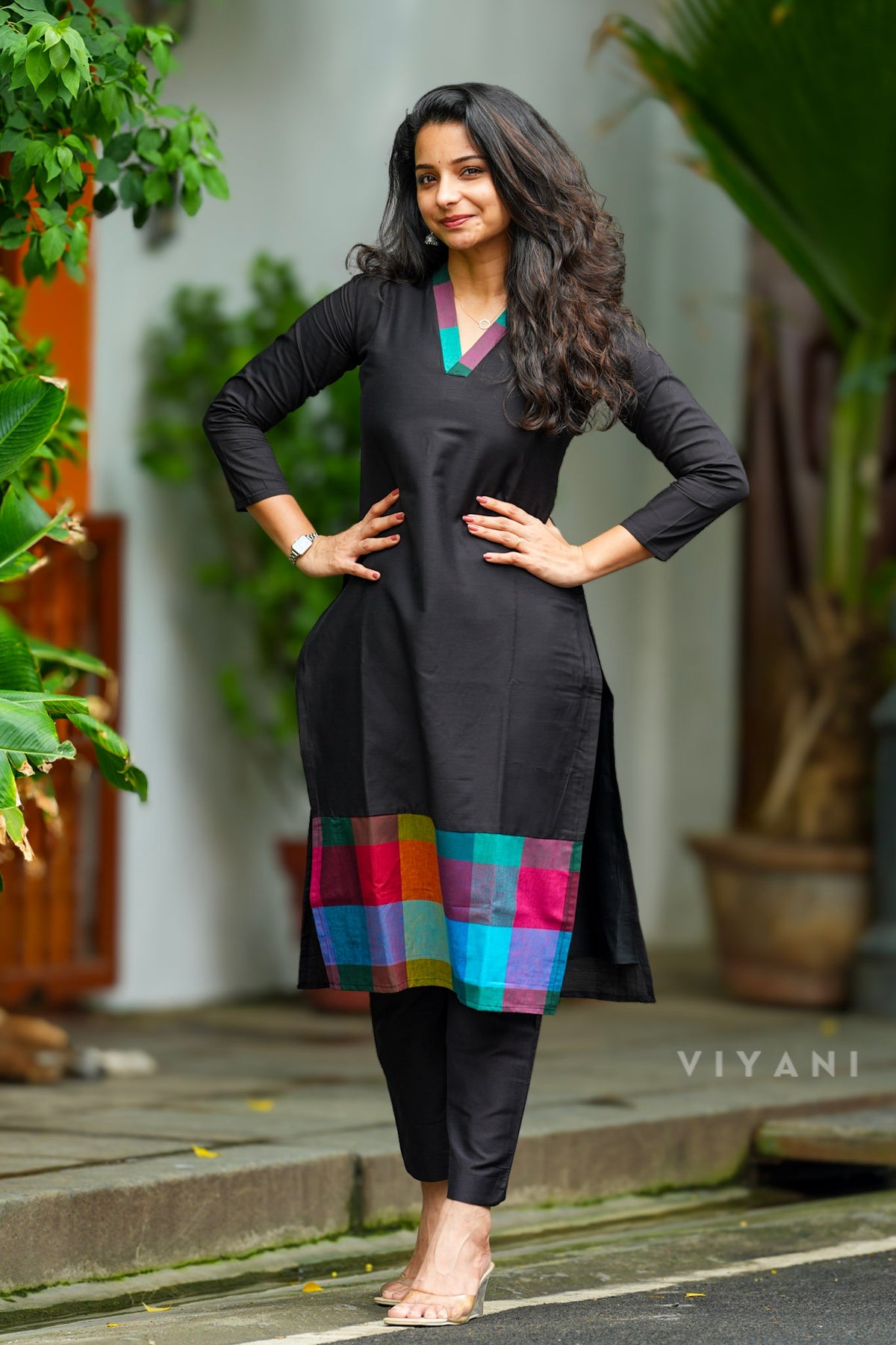 Onyx Prism  - Black Viscose slub Co-ord set