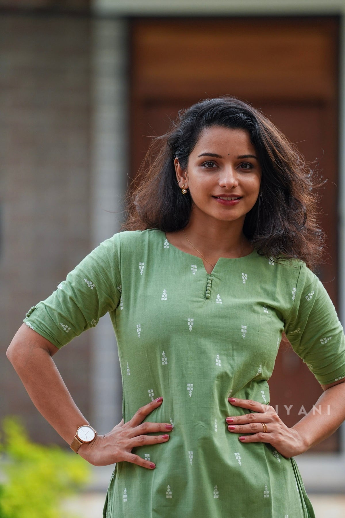 Basil Grove - Sage Green Handloom Cotton Co-ord set