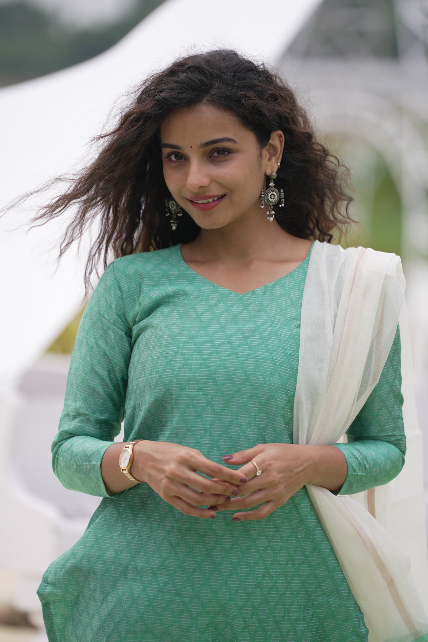 Turquoise Blue Salwar 3 piece set