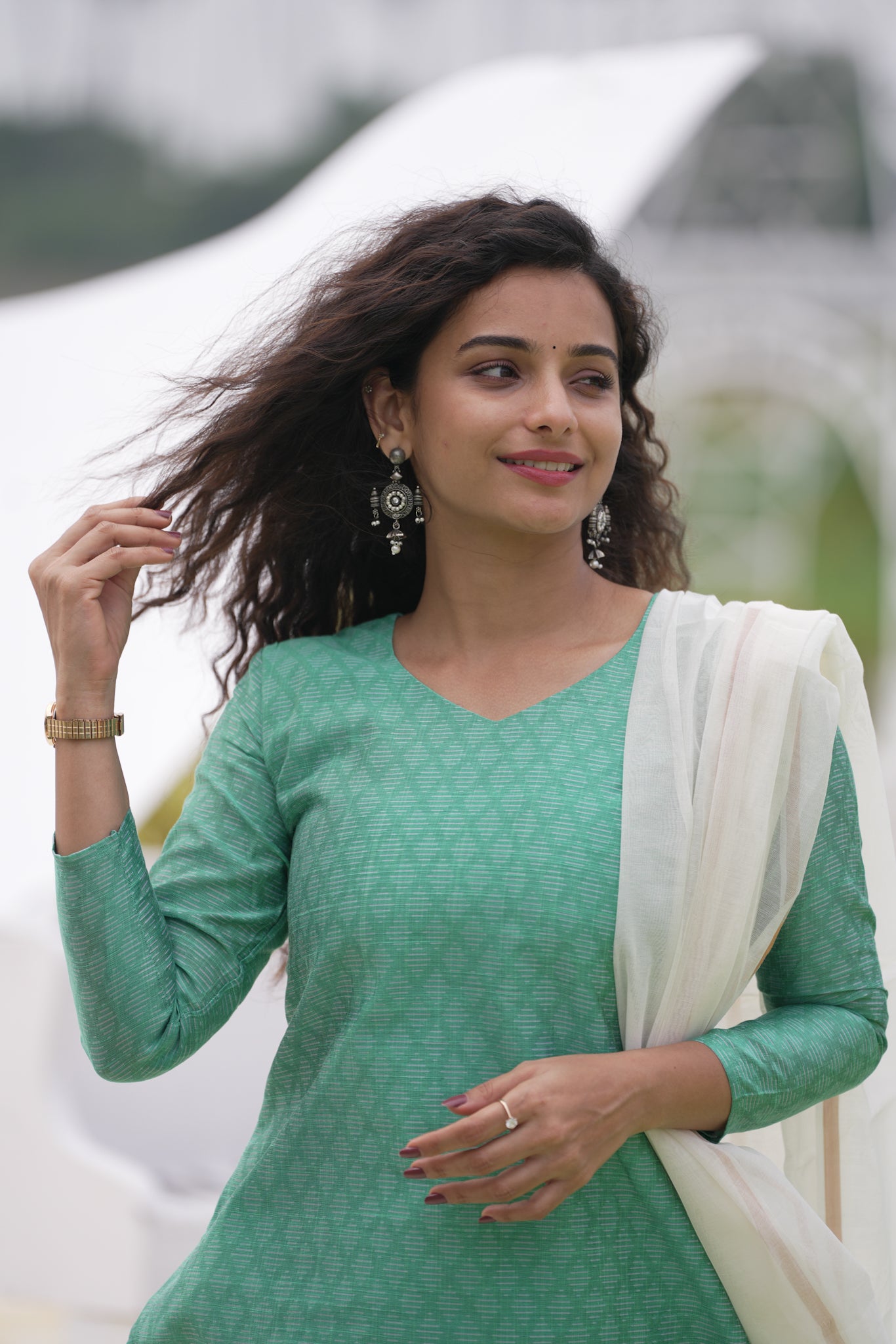 Turquoise Blue Salwar 3 piece set