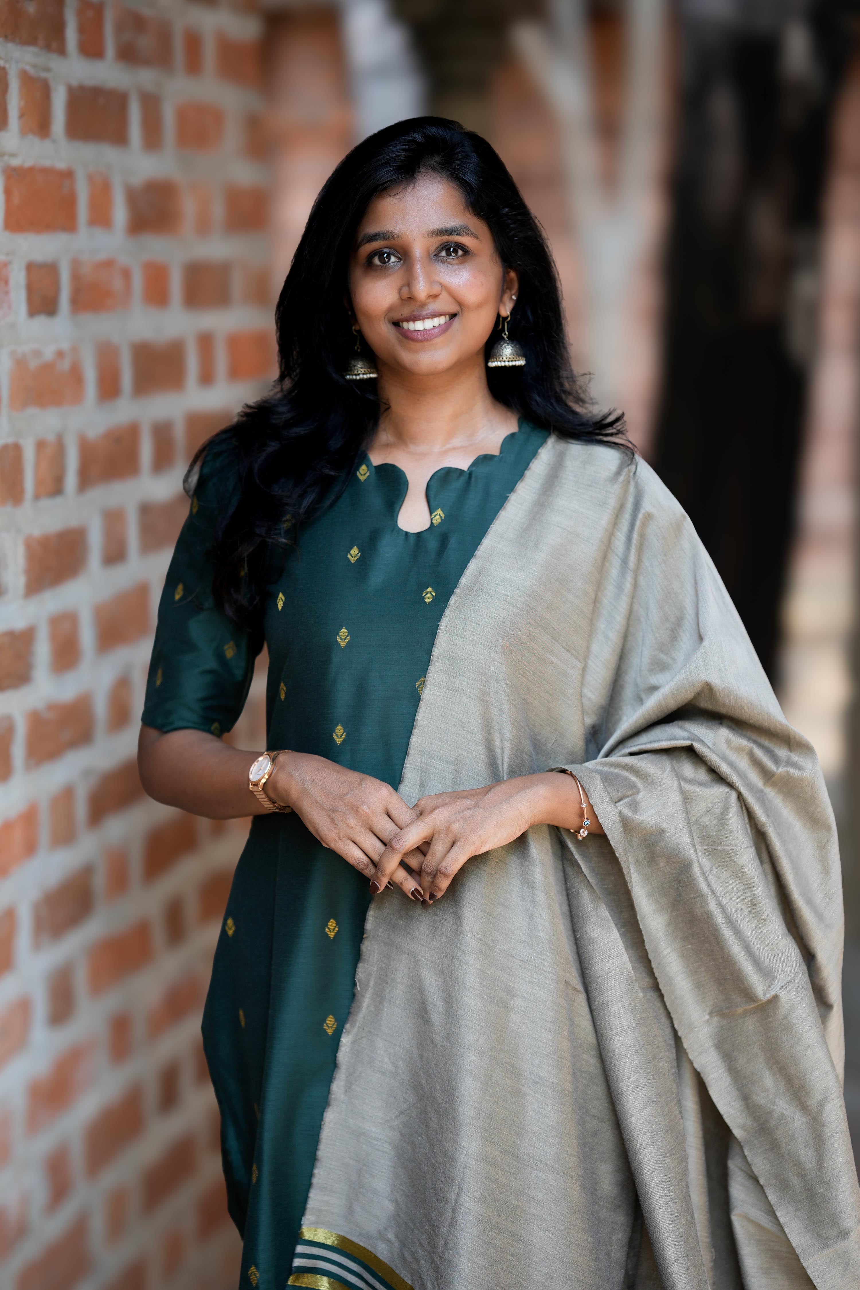 Deep Green 3 Piece Set - Semi Silk Cotton