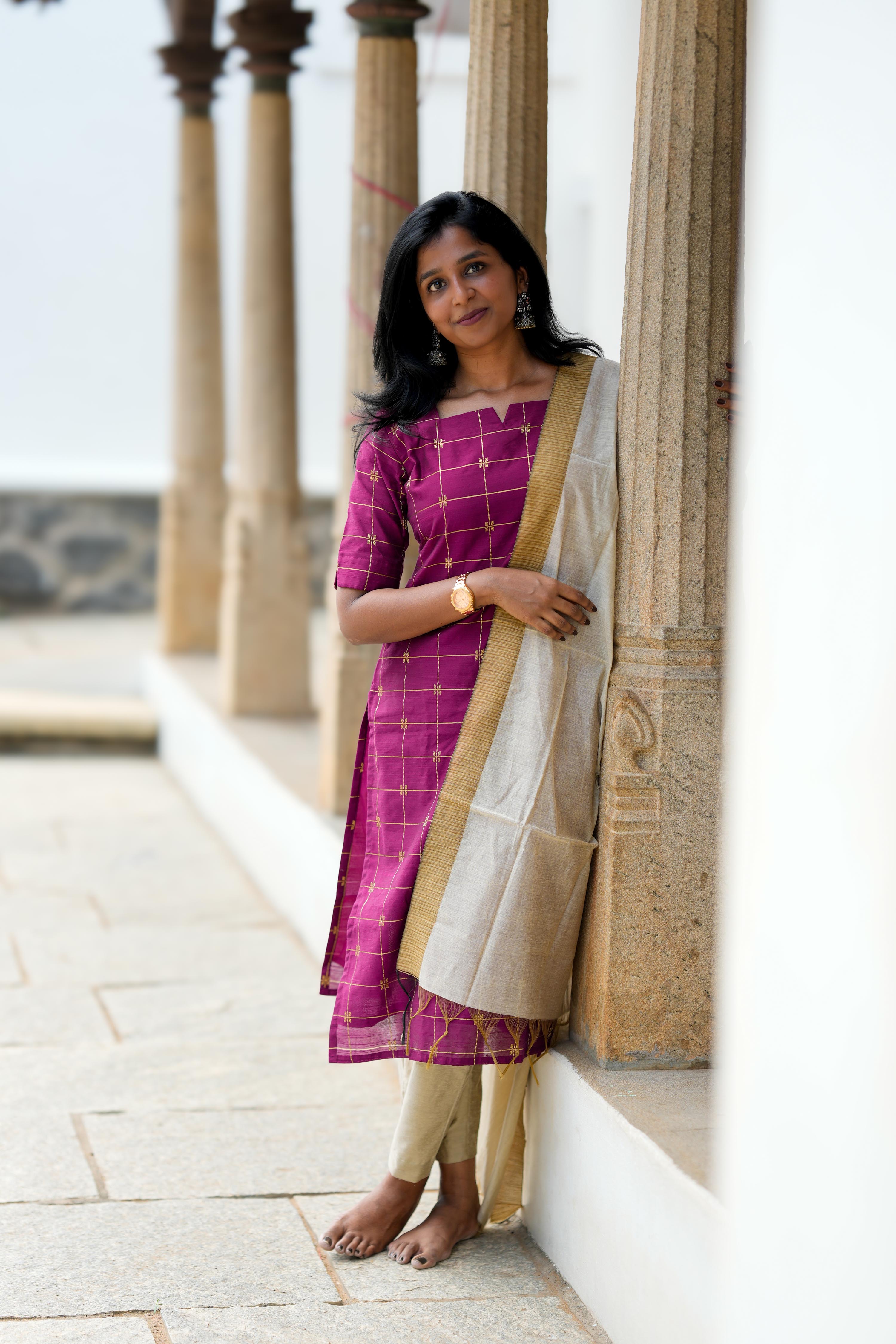 Magenta 3 Piece Set - Slub Silk