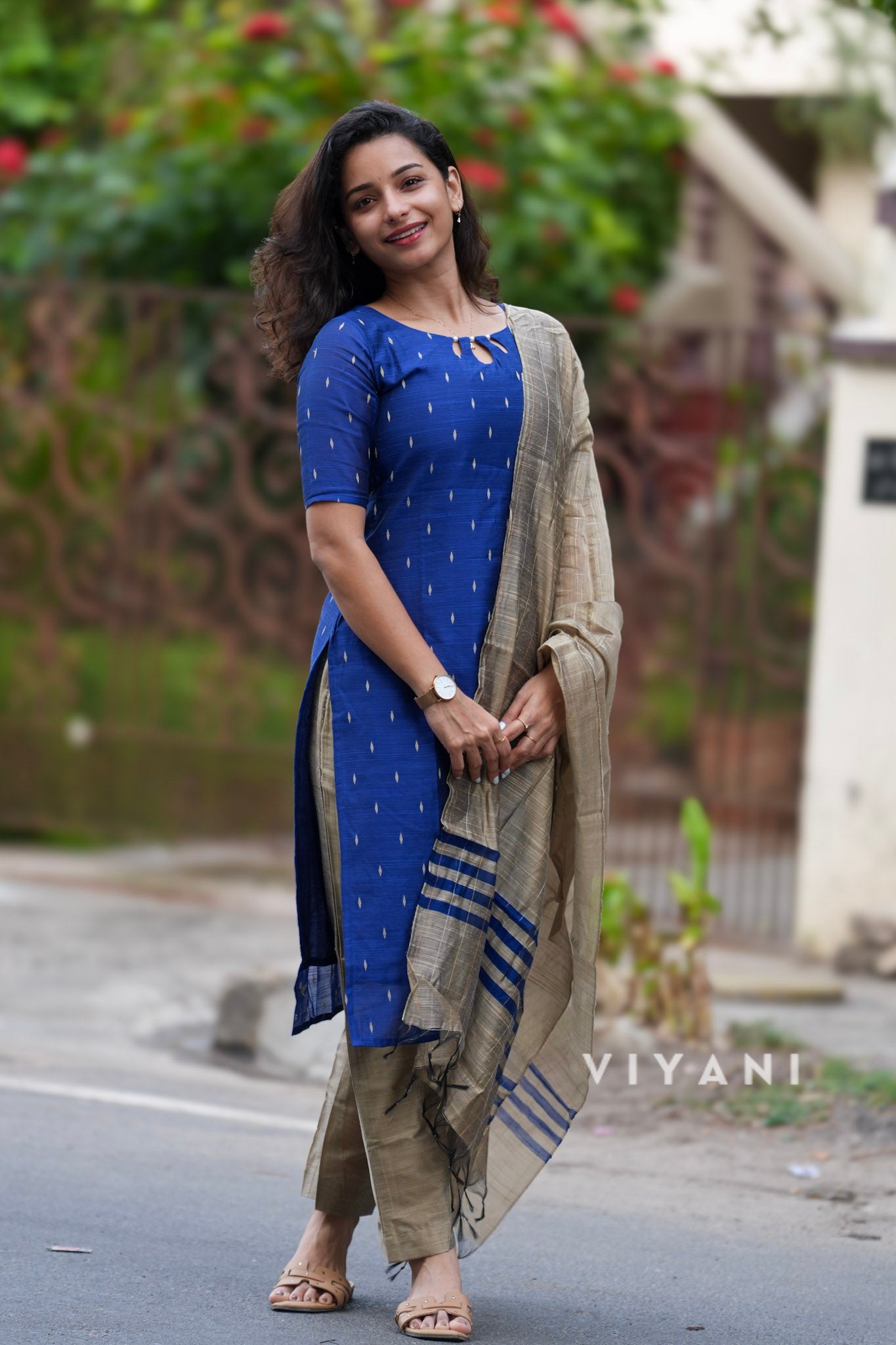 Royal Bloom - Royal Blue Viscose Slub 3 Piece Set
