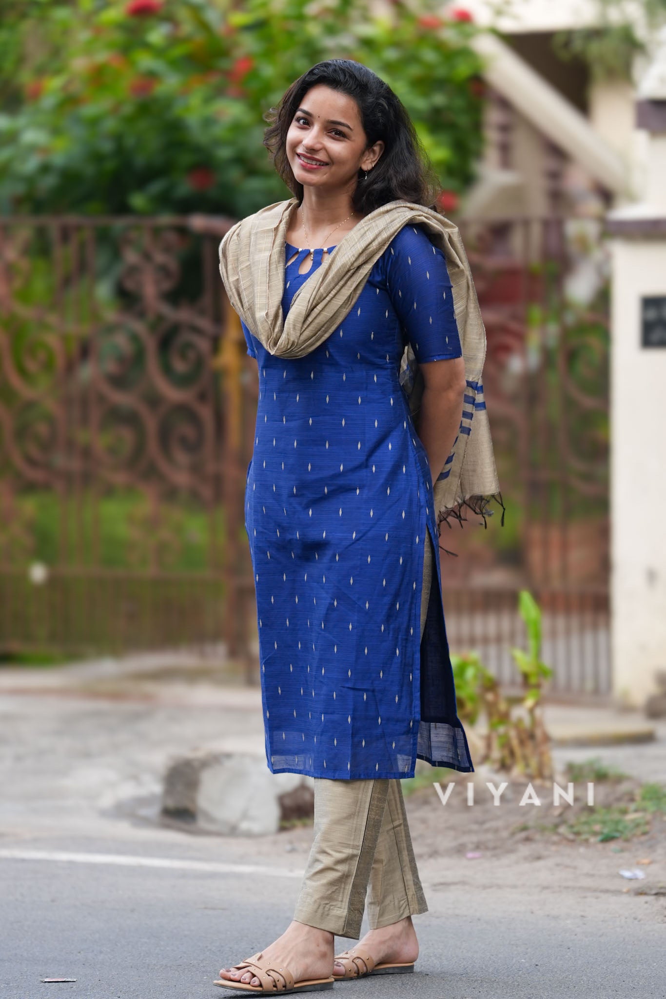 Royal Bloom - Royal Blue Viscose Slub 3 Piece Set