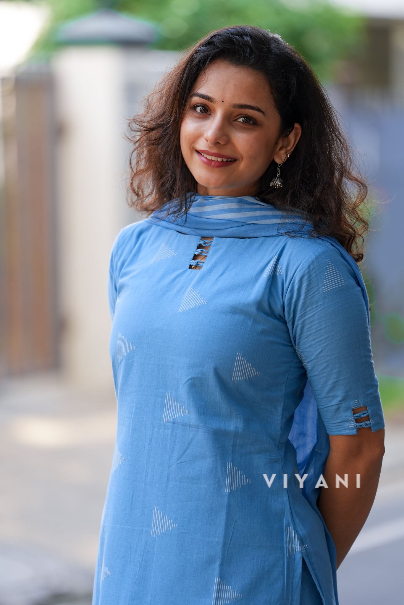 Denim Sky - Cloud Blue Handloom Cotton 3 Piece Set