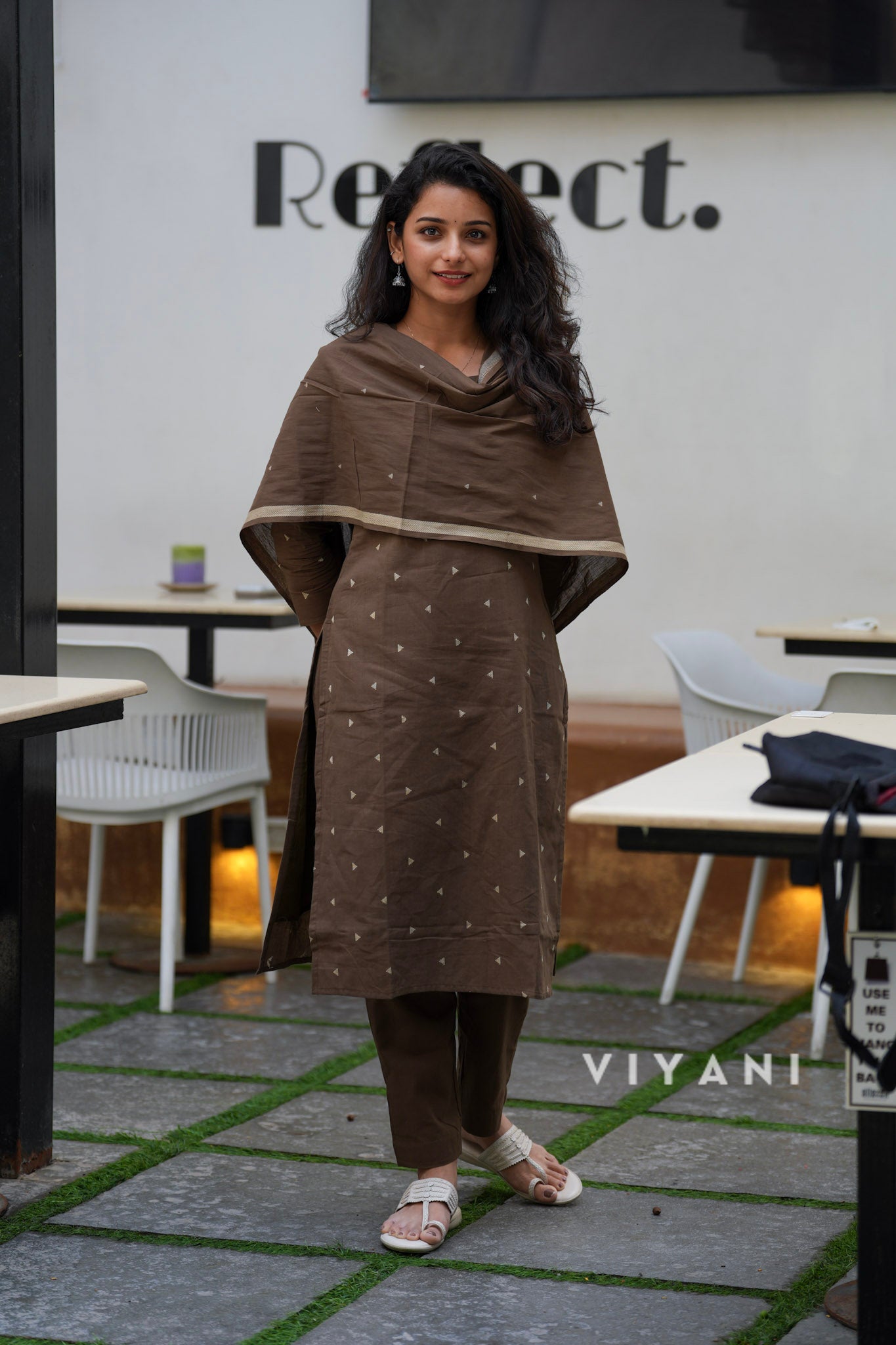 Cocoa Weave - Brown Handloom Cotton 3 Piece Set