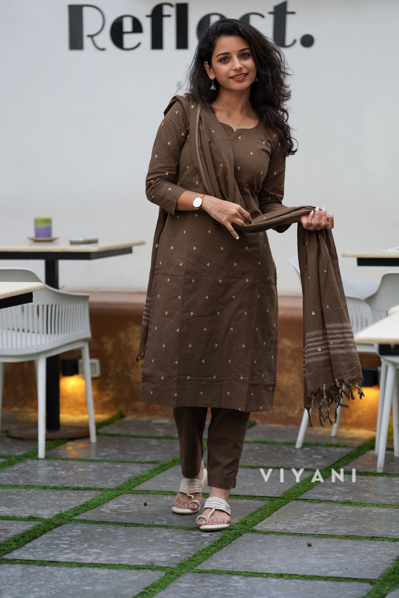 Cocoa Weave - Brown Handloom Cotton 3 Piece Set