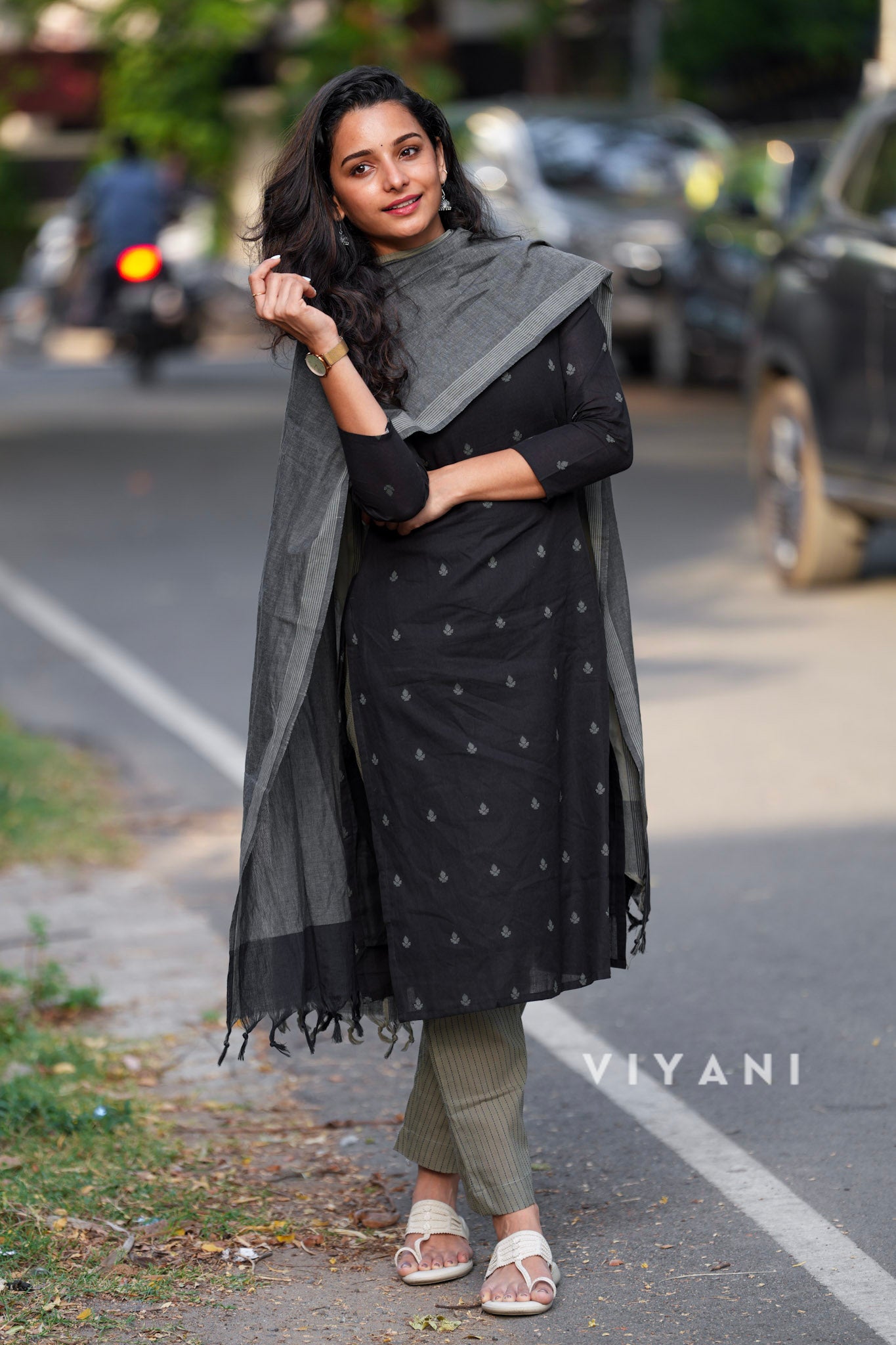 Classic Noir - Black Handloom Cotton 3 Piece Set