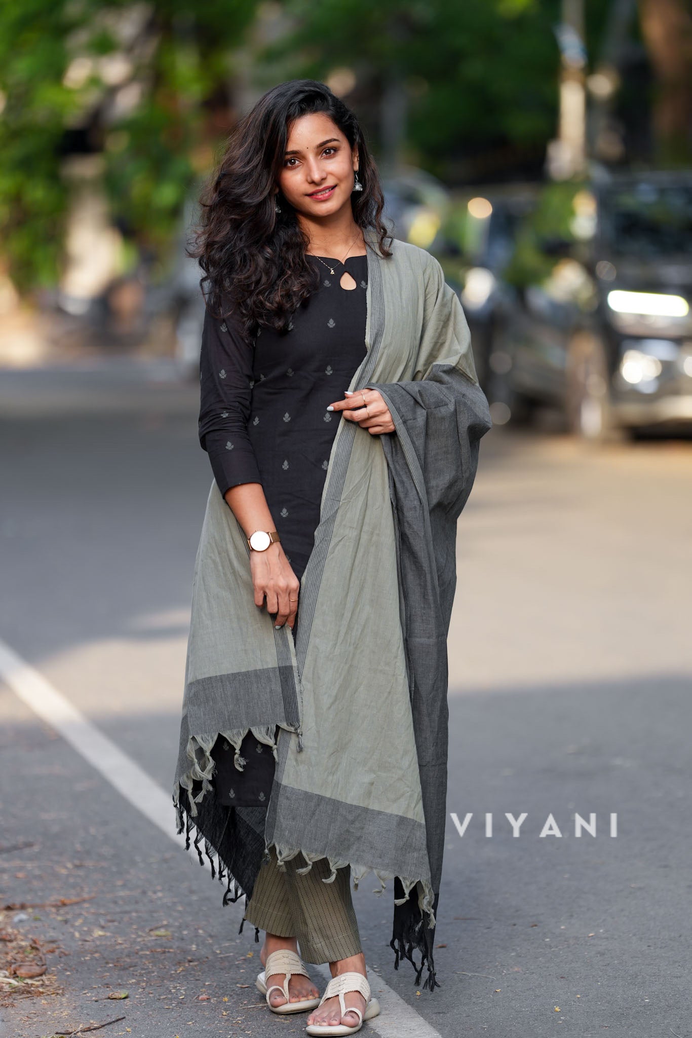 Classic Noir - Black Handloom Cotton 3 Piece Set
