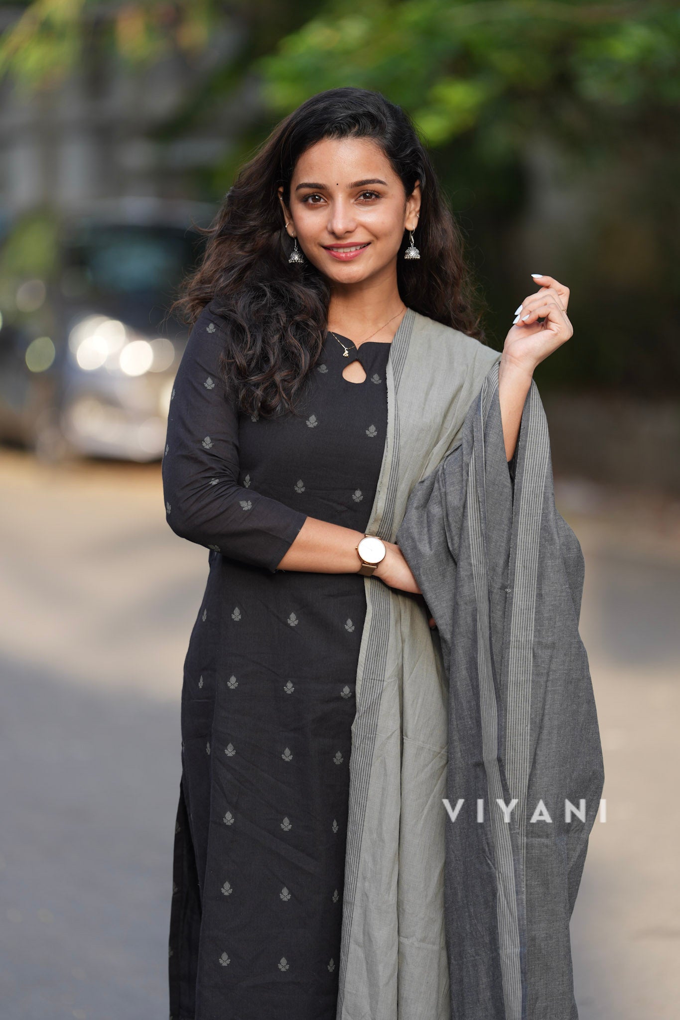 Classic Noir - Black Handloom Cotton 3 Piece Set