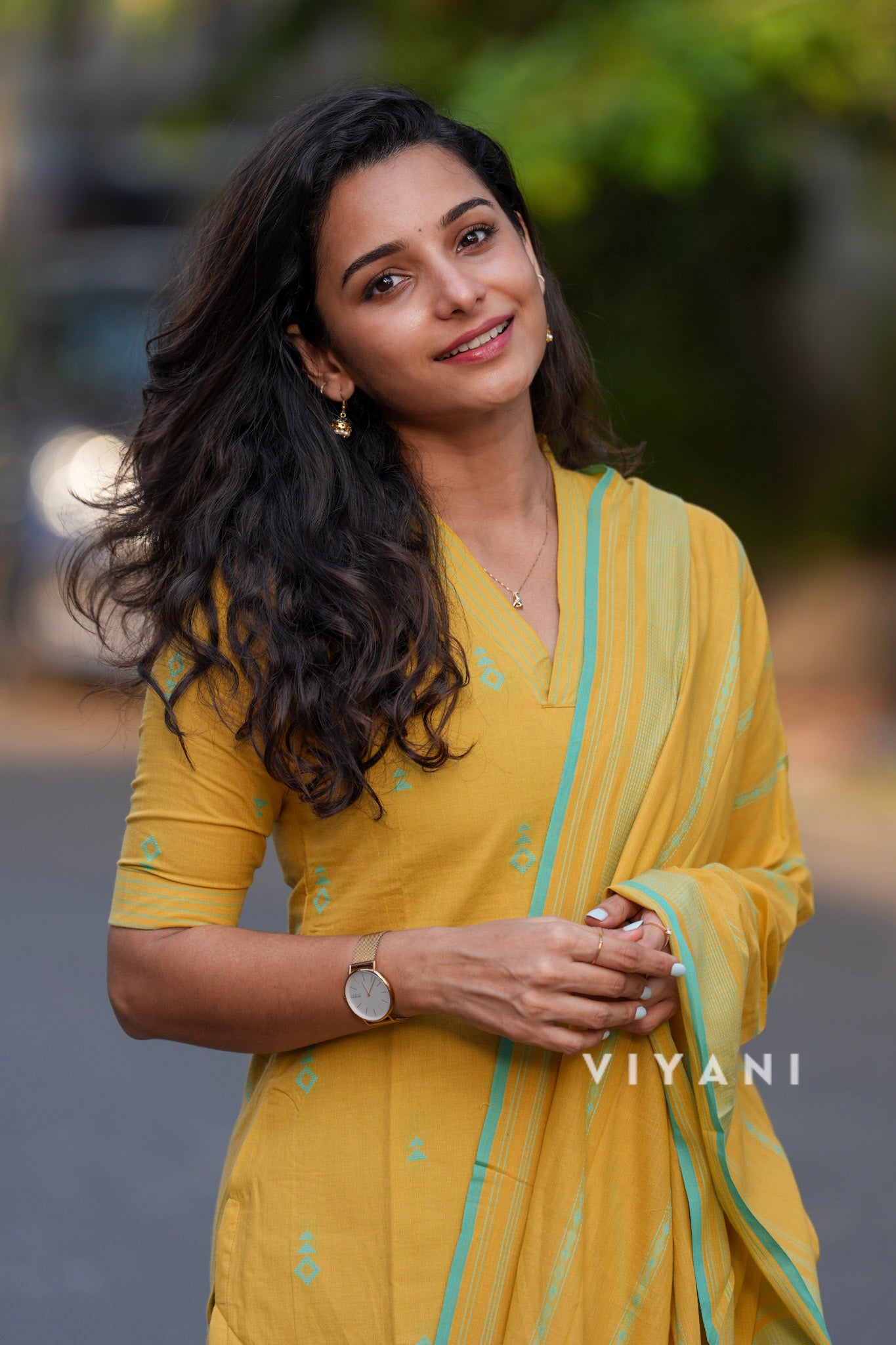 Golden Fields - Mustard Yellow Handloom Cotton 3 Piece Set