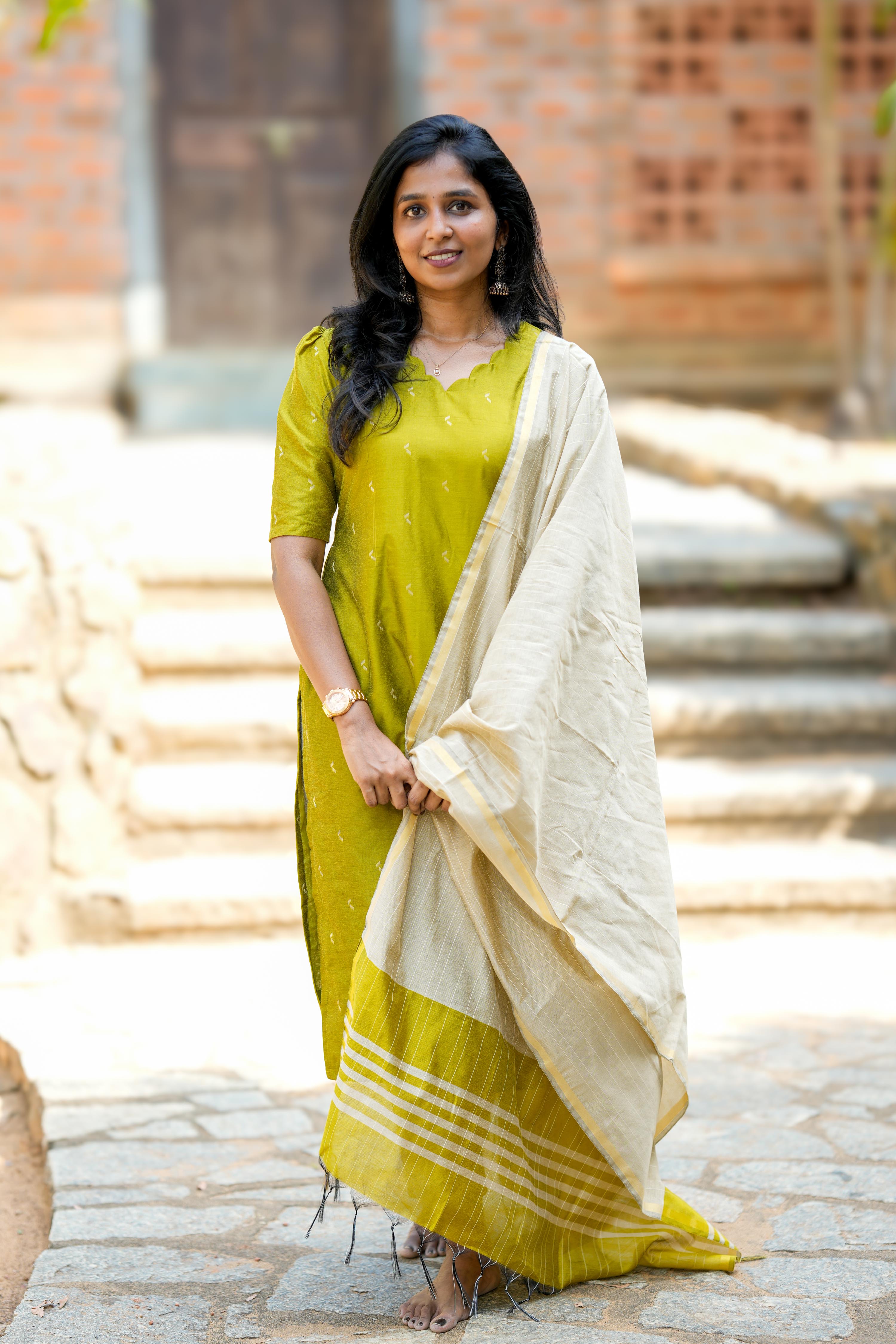 Alge Green 3 Piece Set - Semi Silk Cotton