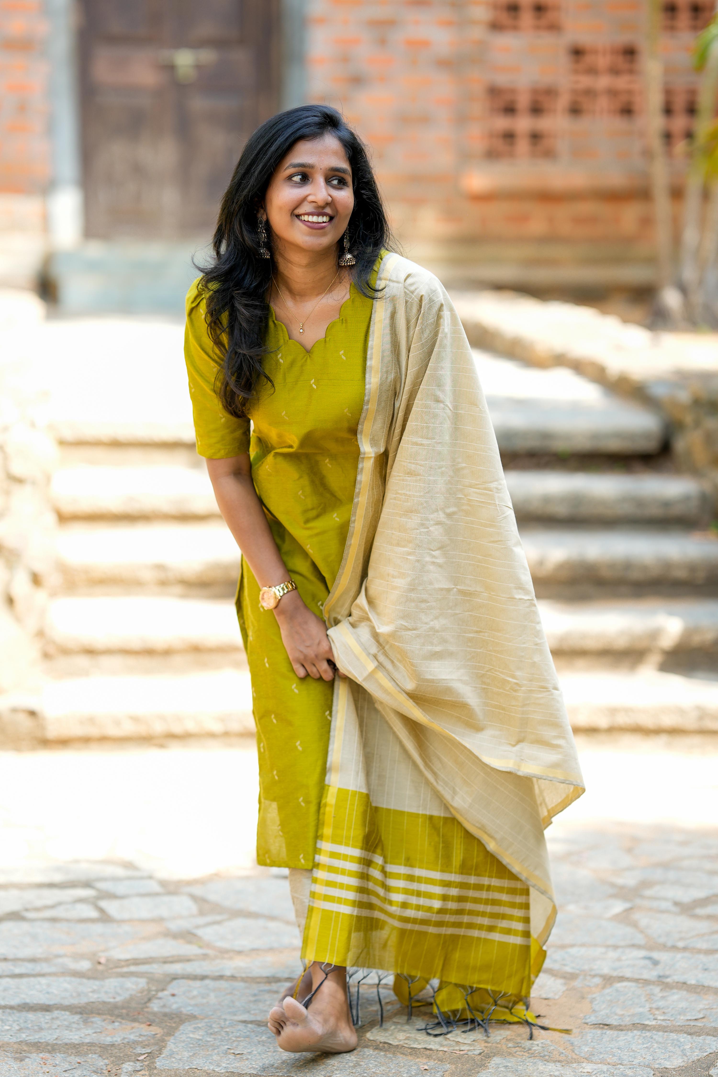 Alge Green 3 Piece Set - Semi Silk Cotton