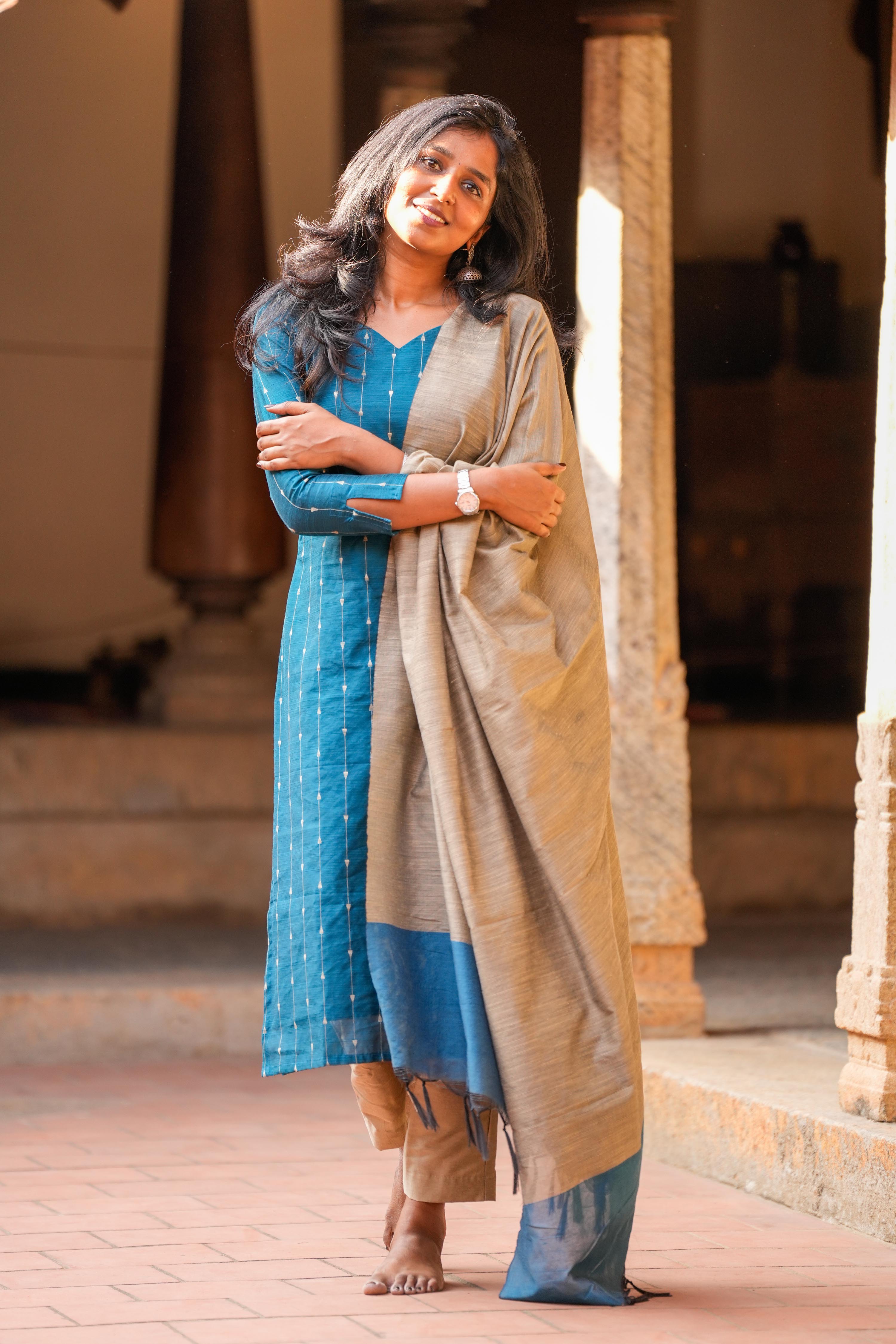 Deep Teal 3 Piece Suit - Slub Silk