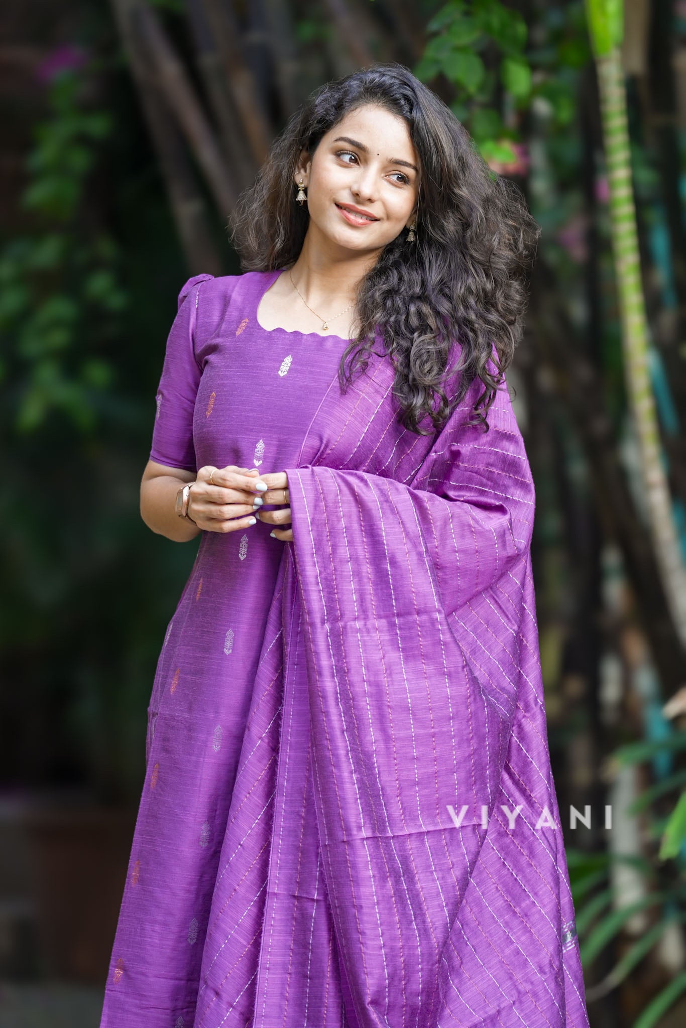 Orchid Weaves - Purple Viscose Slub 3 Piece Set