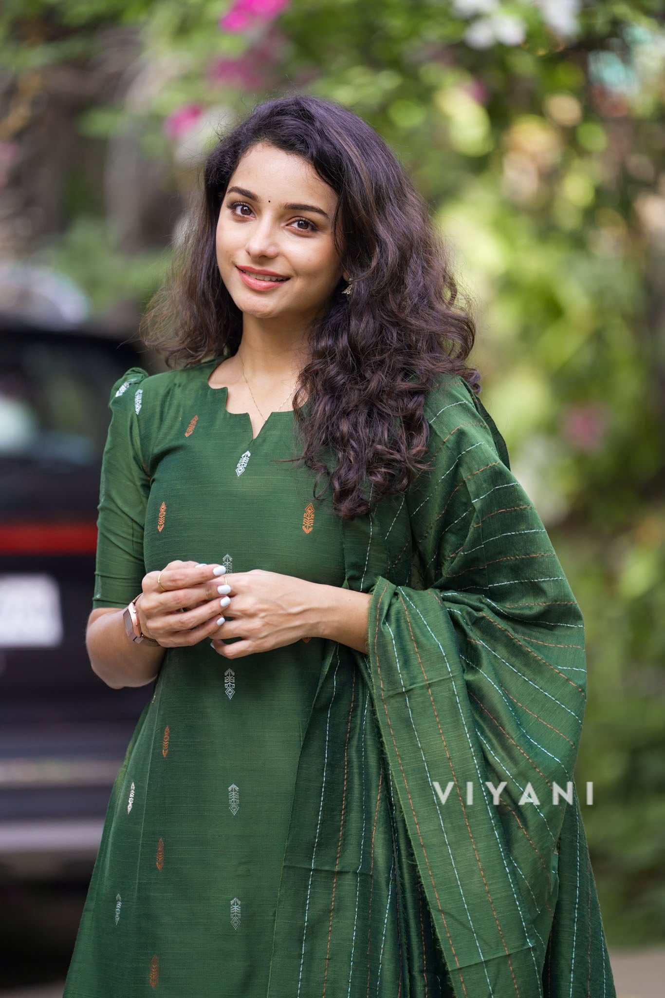 Emerald Weave - Forest Green Viscose Slub 3 Piece Set
