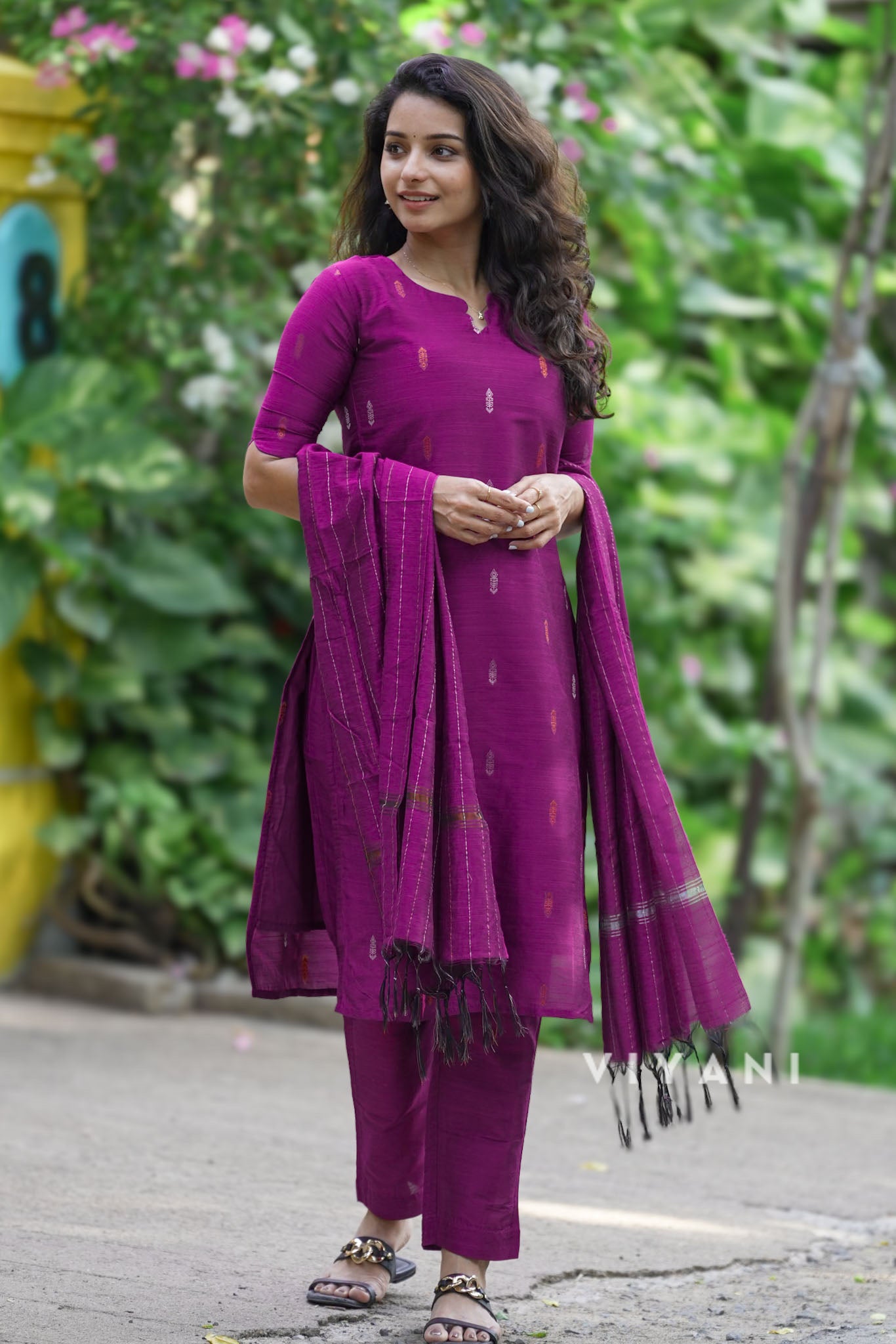 Magenta Muse - Viscose Slub 3 Piece Set