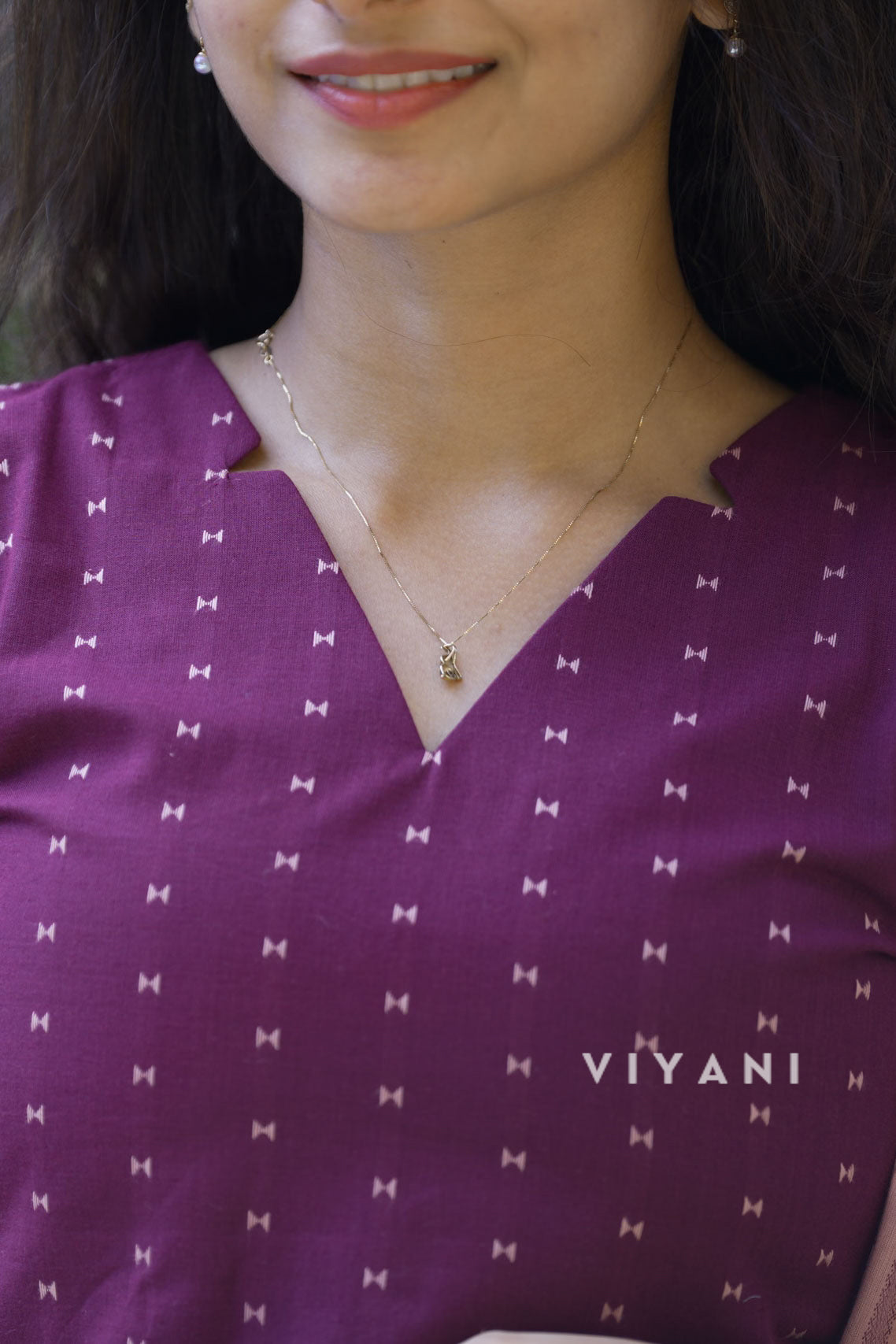Cool Winter - Plum Handloom Cotton 3 Piece Set