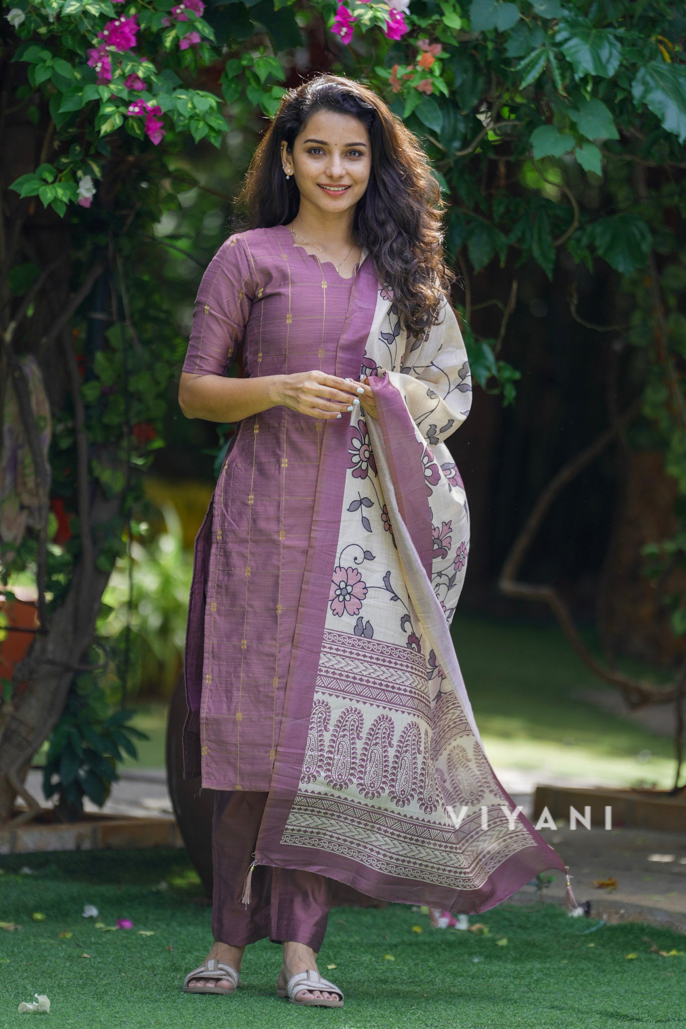 Mauve Garden - Dusky Mauve Viscose Slub 3 Piece Set