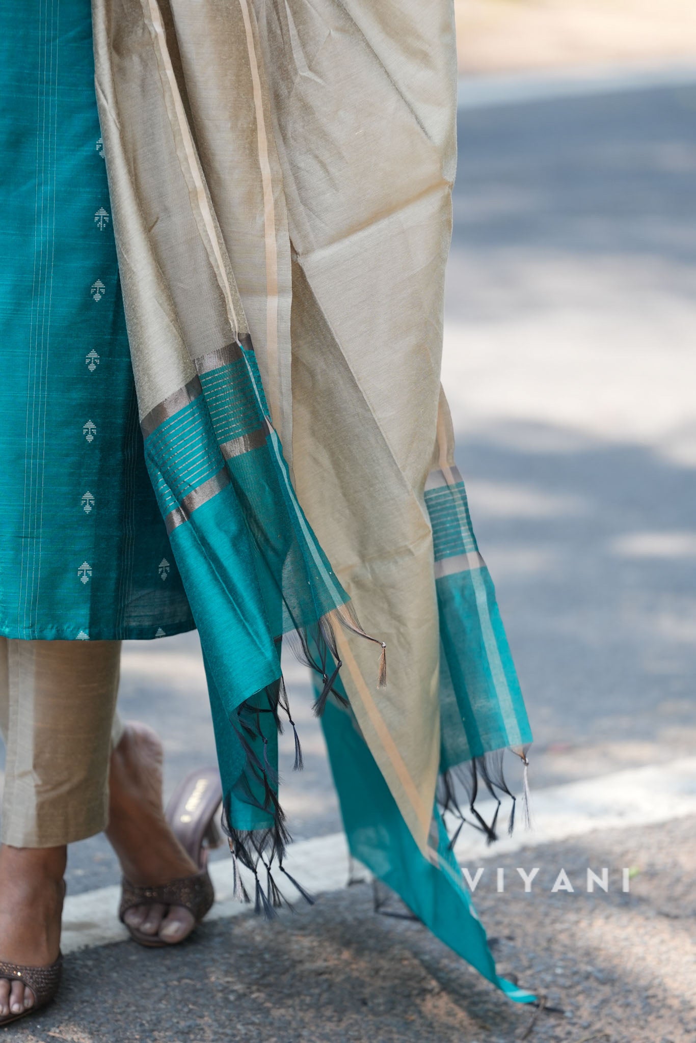 Crystal Tide - Blue Viscose Slub 3 Piece Set