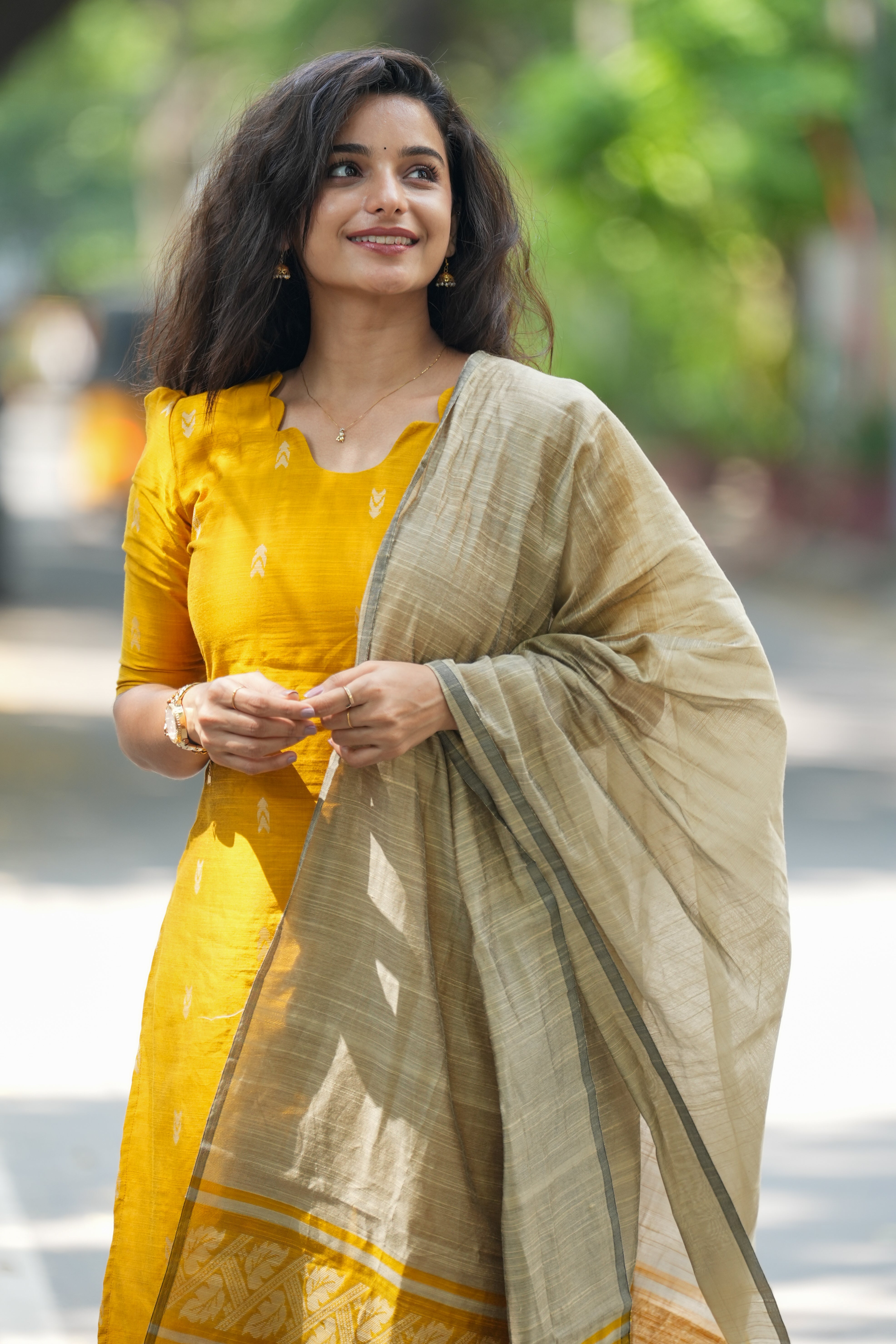 Mustard 3 Piece Set - Slub Silk Cotton