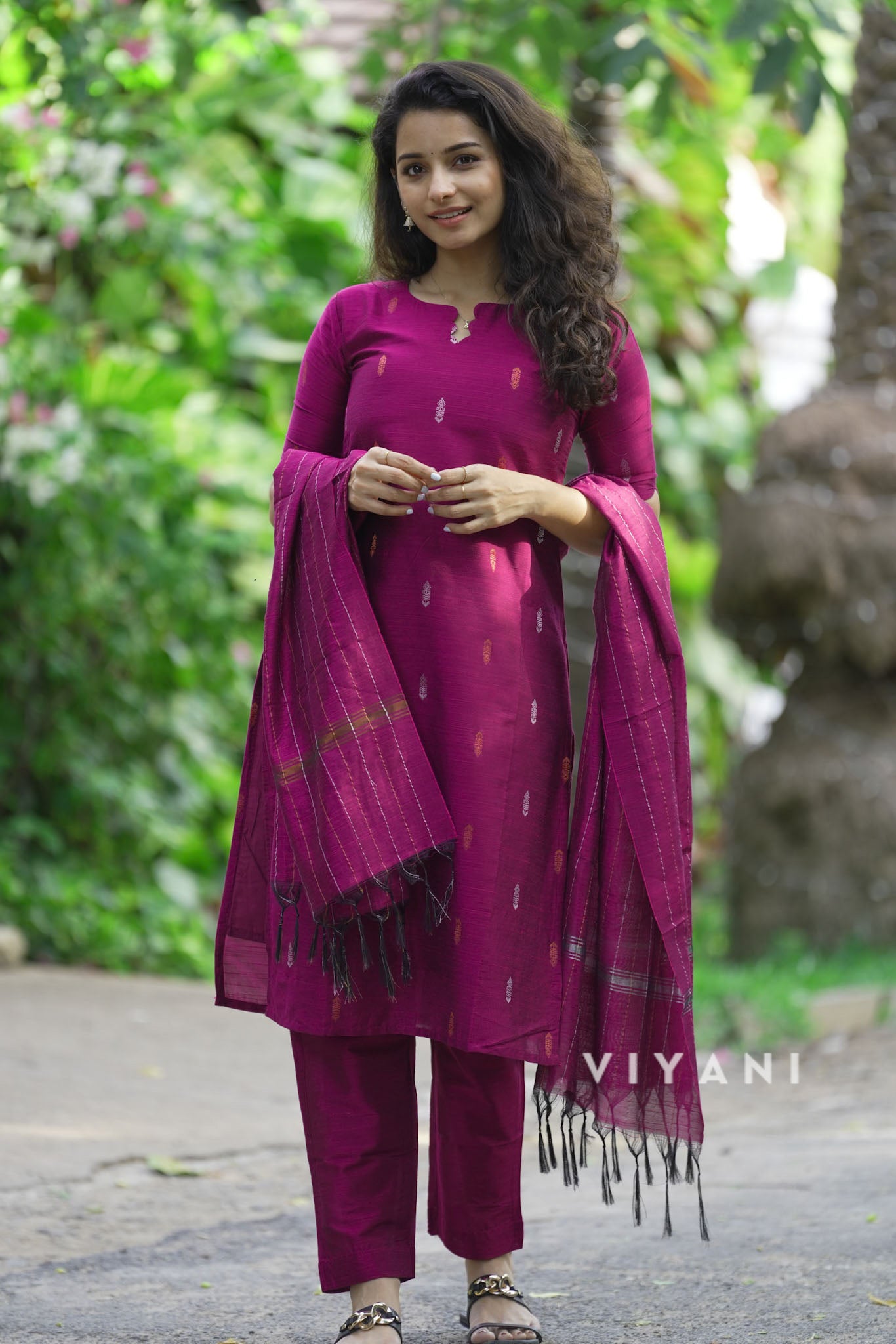 Magenta Muse - Viscose Slub 3 Piece Set
