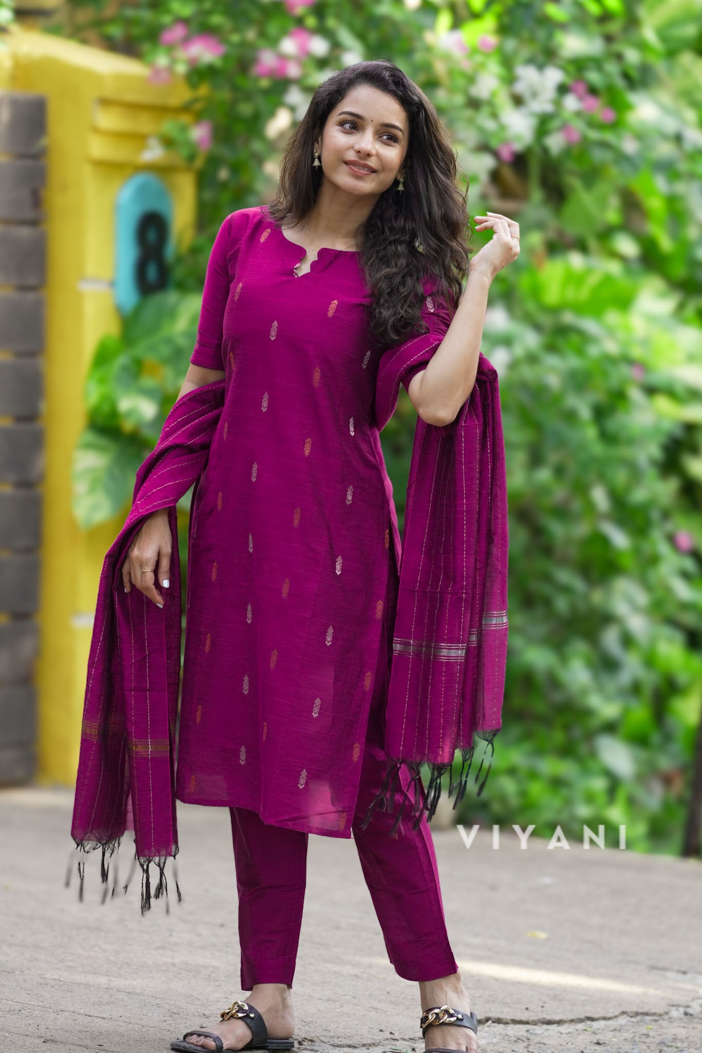 Magenta Muse - Viscose Slub 3 Piece Set