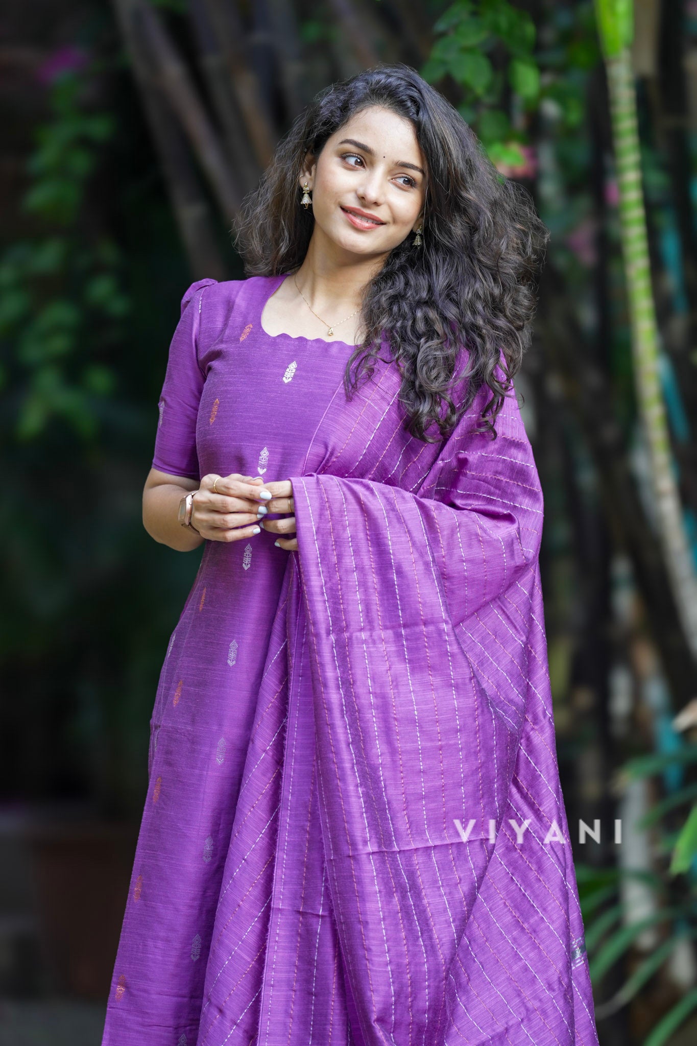 Orchid Weaves - Purple Viscose Slub 3 Piece Set