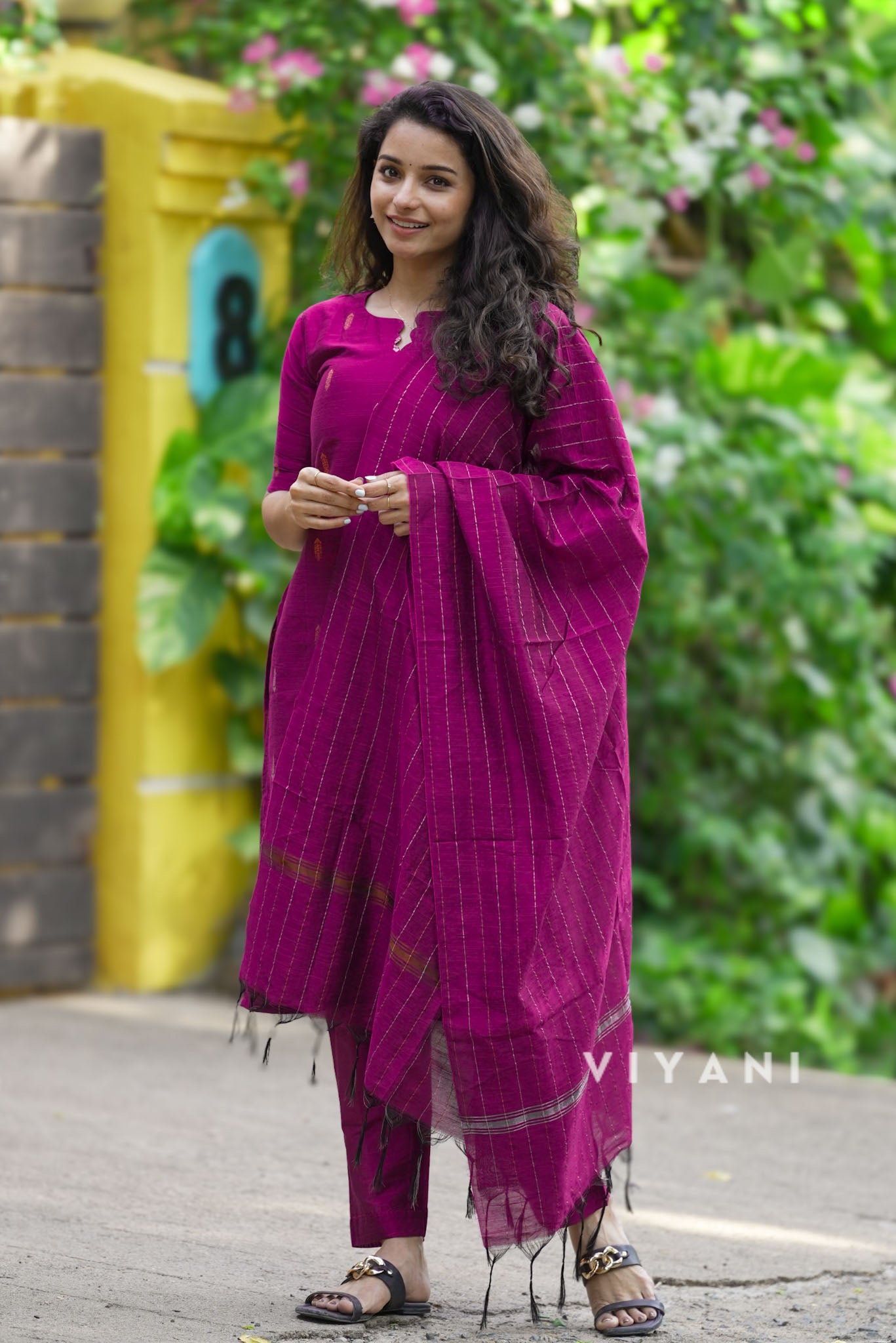 Magenta Muse - Viscose Slub 3 Piece Set