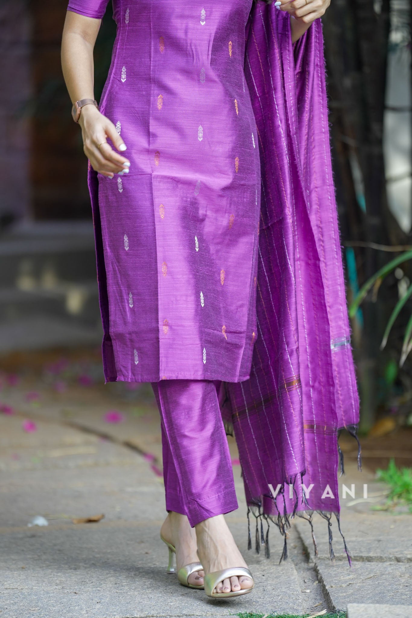 Orchid Weaves - Purple Viscose Slub 3 Piece Set