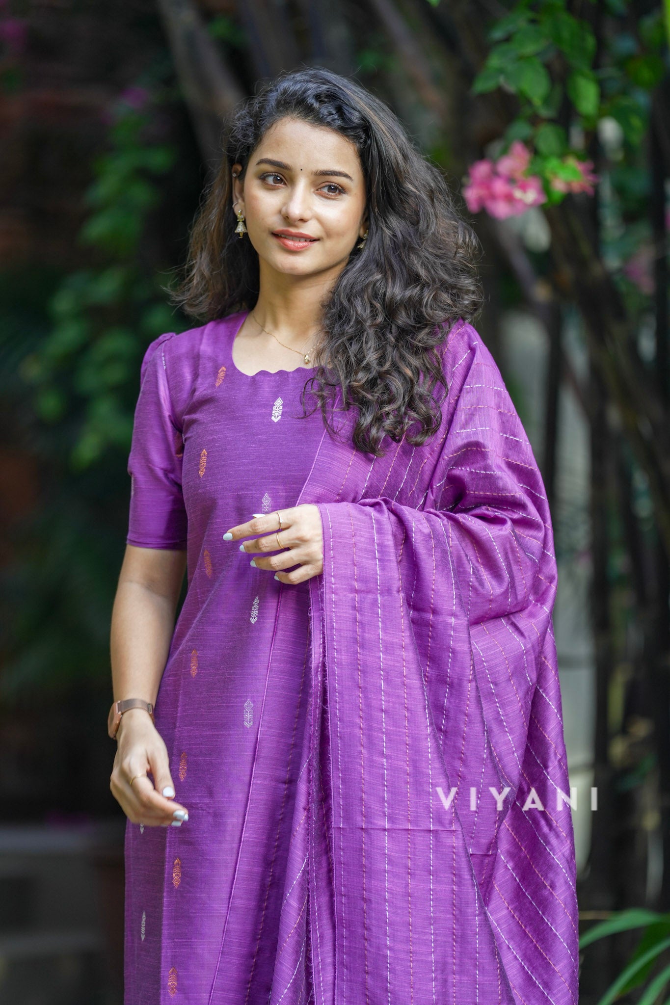 Orchid Weaves - Purple Viscose Slub 3 Piece Set